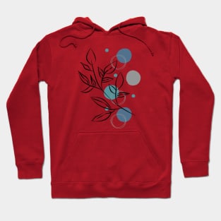 Drawing line floral motifs Hoodie